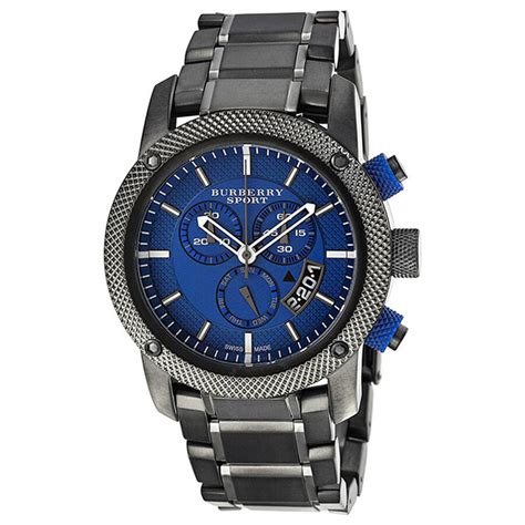 Burberry Sport Chronograph Blue Dial Dark Nickel